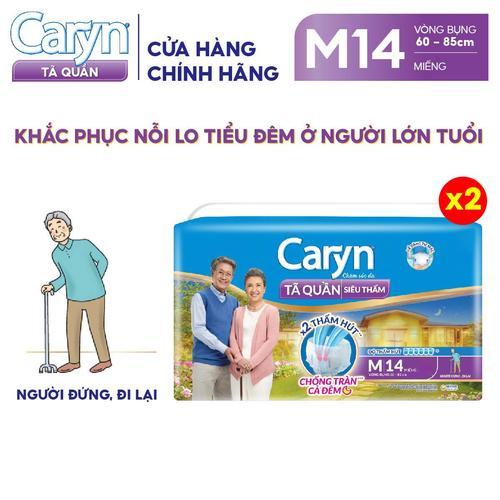[COMBO 2] Caryn Tã bỉm quần M14 Siêu thấm dành cho người già đứng và đi lại được cần người trợ giúp