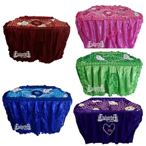 sarung tv tabung motif helokiti, ukuran 21-24in. cover tv saten