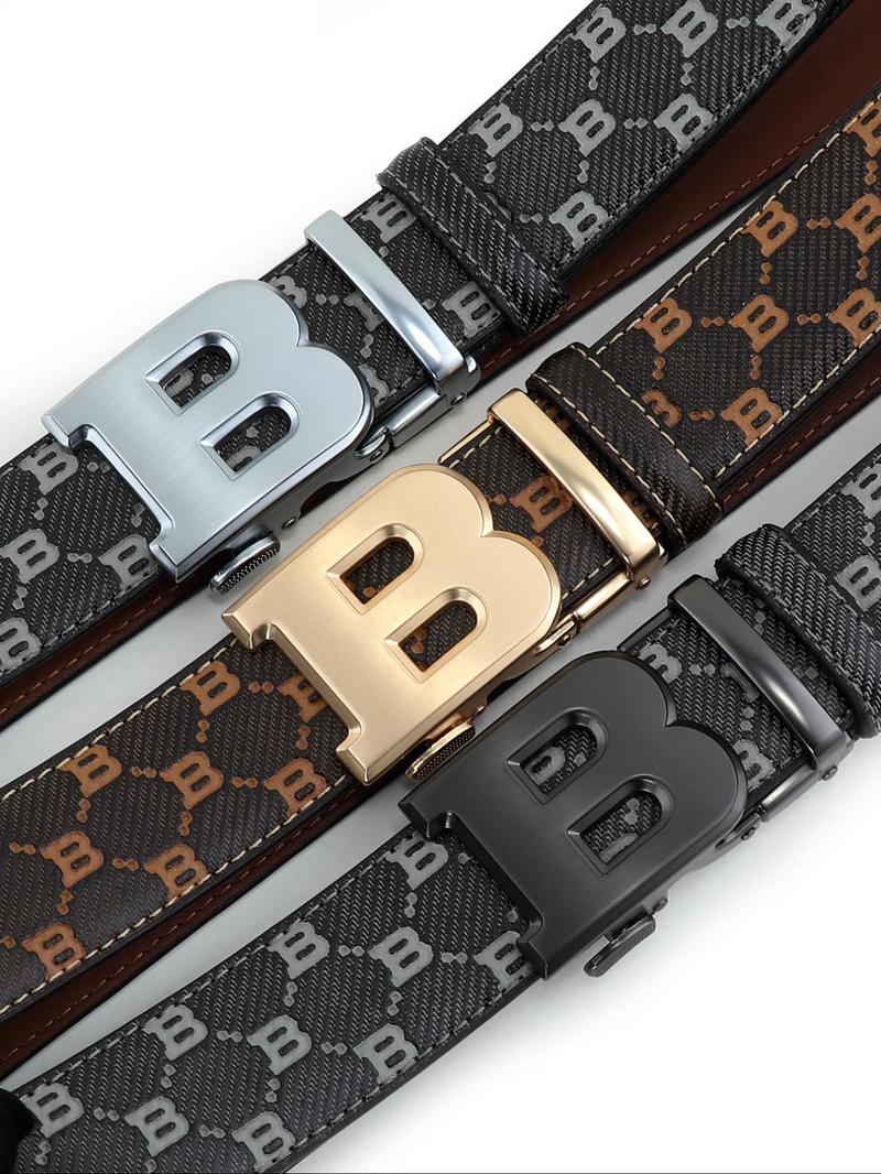 Product Introduction of Men's Fashion B Letter Design Belt, Casual Waistband for Jeans Trousers, Versatile Belt for Party, Daily Clothing Decor, Trendy All-match & Exquisite Belt for Gift 7