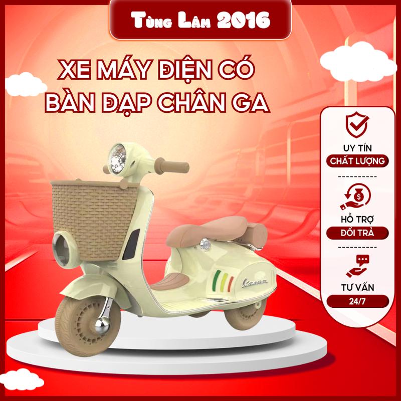 Xe máy điện có bàn đạp chân ga 03 cho bé yeu Đồ Chơi