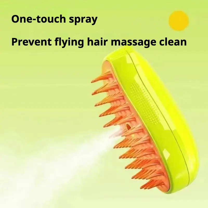 Pet electric spray massage comb is used for cat and dog bathing, massage and combing hair