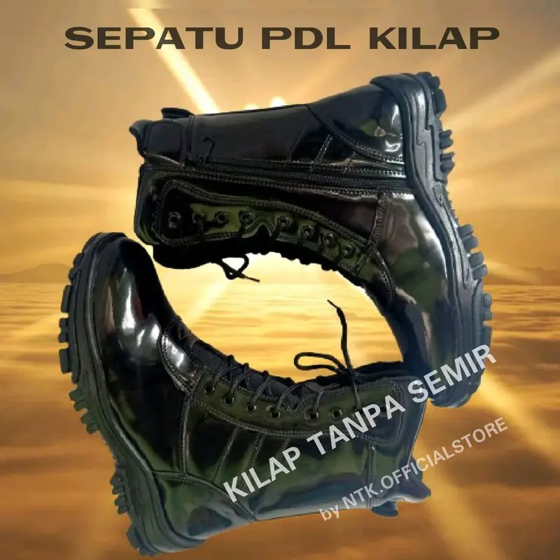 Sepatu Pdl Hitam Mengkilap Dinas Satpam Security Banser- LB02 4