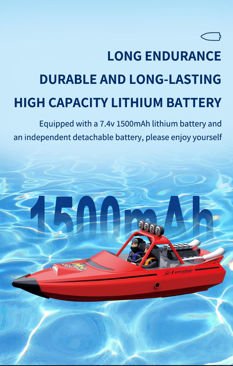 Product Introduction of RC Boat High-speed Remote Control Speedboat High-speed Turbojet Boat Model Children's Water Toy Boat Model Electric Turbojet High-horsepower Waterproof High-speed Remote Control Boat 8