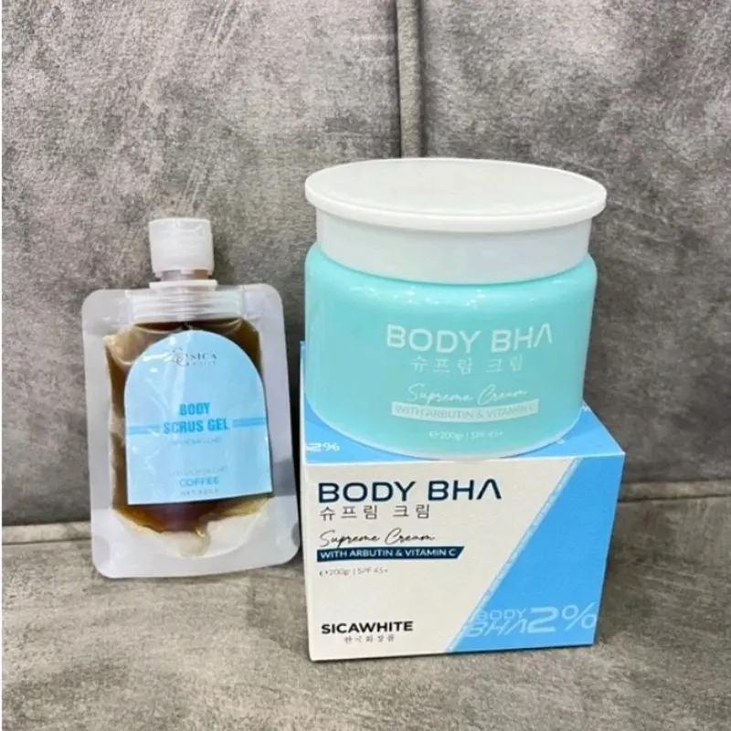 Kem sica white, body BHA 200gr - hỗ trợ sáng hồng da, kem dưỡng body skincare nữ làm đẹp da. 1