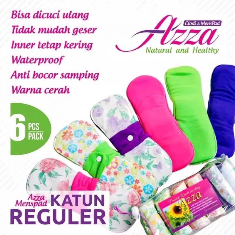 Pembalut Kain Cuci Ulang 1 Pak isi 6 Pcs