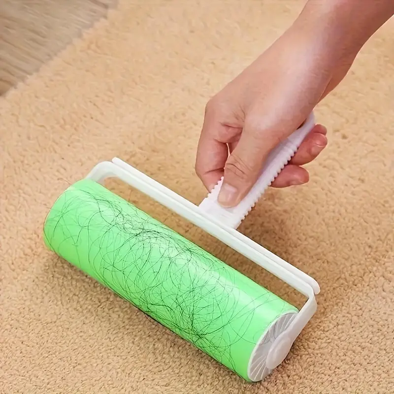 1pc Oversized Reusable Lint Roller - Washable, Multi-Color Sheets (Yellow, Pink, Blue), Ideal for Pet Hair & Dust Removal on Bedroom, Clothing, Bedding & Furniture, Lint Remover for Clothes 4