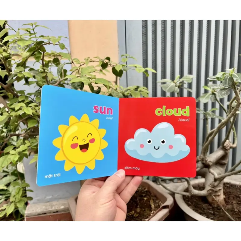Bộ Sách 8 Cuốn Bìa cứng thư viện hình ảnh đầu tiên cho bé Baby First Picture Book Song Ngữ Việt Anh 4