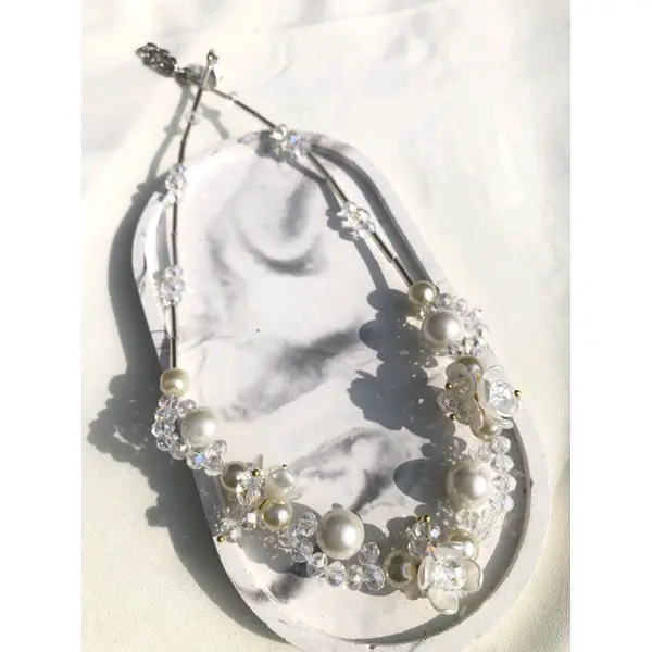 Kalung  Crystal Necklace Beads-Kalung Kondangan