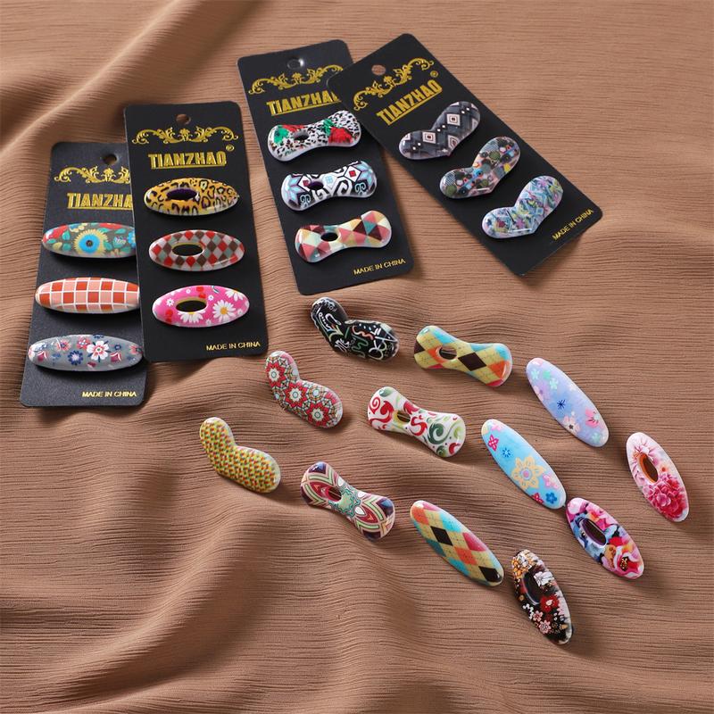 Product Introduction of 3pcs/Set Fashion Printed Bandana Needle Heart Oval Pin Scarf Fixed Buckle Anti Shedding Safety Pin Gift for Girlfriend Love Bow Safety Hijab Pins Accessories 19