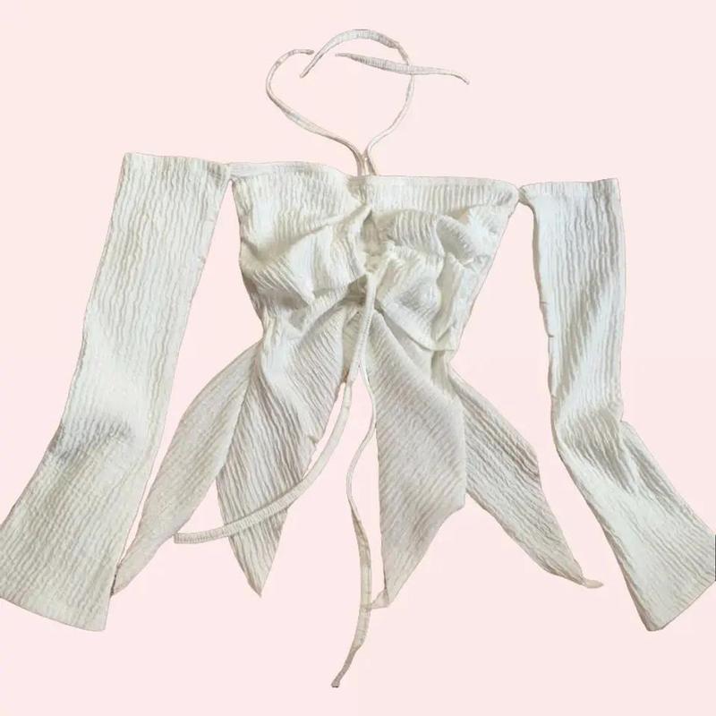 áo trễ vai cột dây sẻ tà giữa phôm crop Top  cho phái Nữ Women có đủ màu xanh Đỏ den trang áo  xẻ vai