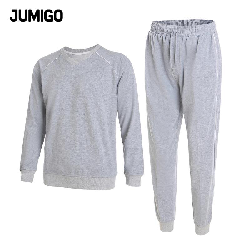 Bộ Nỉ Nam thể thao dài tay cổ tròn dáng ôm chất Da Cá dày dặn chạy viền- JUMIGO 2