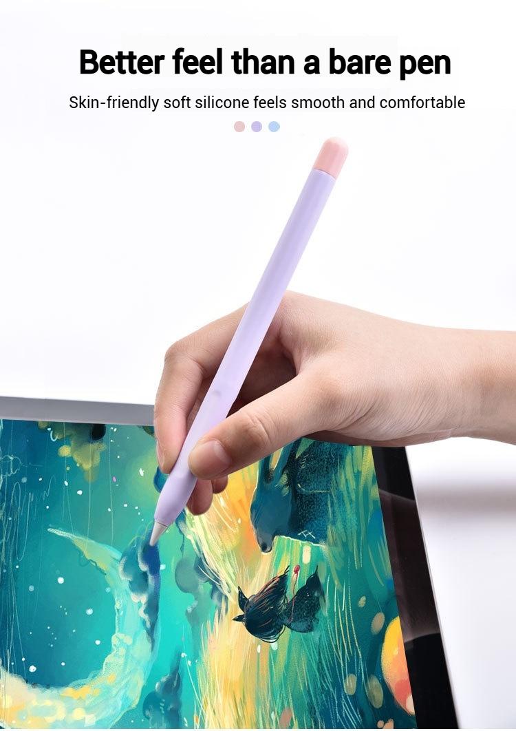 Product Introduction of Capacitive Stylus Silicone Pen Case, Stylus Protective Case, Contrast Color Pen Case, Applicable to Apple Pencil1/2 Generation Capacitive Stylus Stylus Stylus, Anti-Slip and Anti-Fall Computer Magnetic Tablet Smartphone touch screen 10