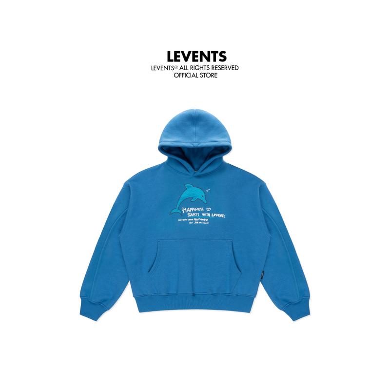Áo Hoodie Boxy 2.0 Levents Dolphin Chất Nỉ Bông Unisex