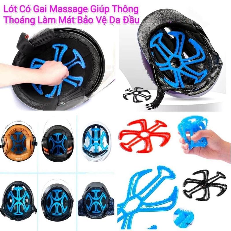 【MOTOX Lót mũ nón bảo hiểm Silicon Massage chống nóng, chống xẹp tóc, thông thoáng làm mát, chăm sóc bảo vệ da đầu chống  xẹp  tóc  mũ  bảo  hiểm lót  mũ  bảo  hiểm  phồng  tóc miếng  lót  nón  bảo  hiểm  silicon