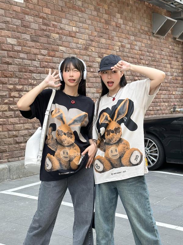 [LOCAL BRAND] Áo thun Bad Rabbit Player Tee tay lỡ, form rộng vải Cotton - Thời trang nam nữ Unisex Streetwear