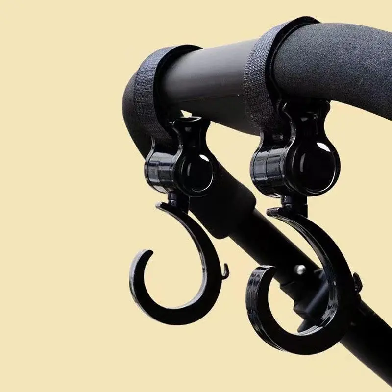 2pcs Baby Stroller Hook, 360 Degree Rotatable Pushchair Hook, Multifunctional Infant Stroller Accessories for Hanging Bags & Shopping