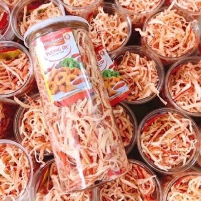 hủ pet- 250gr mực sợi hấp nước dừa