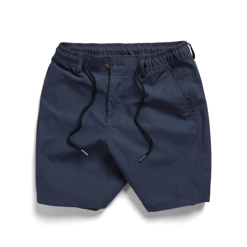  Quần ngố nam kaki lưng thun dây kéo có dây rút mềm mịn trendy Menswear Nhung   QNLTDK11   