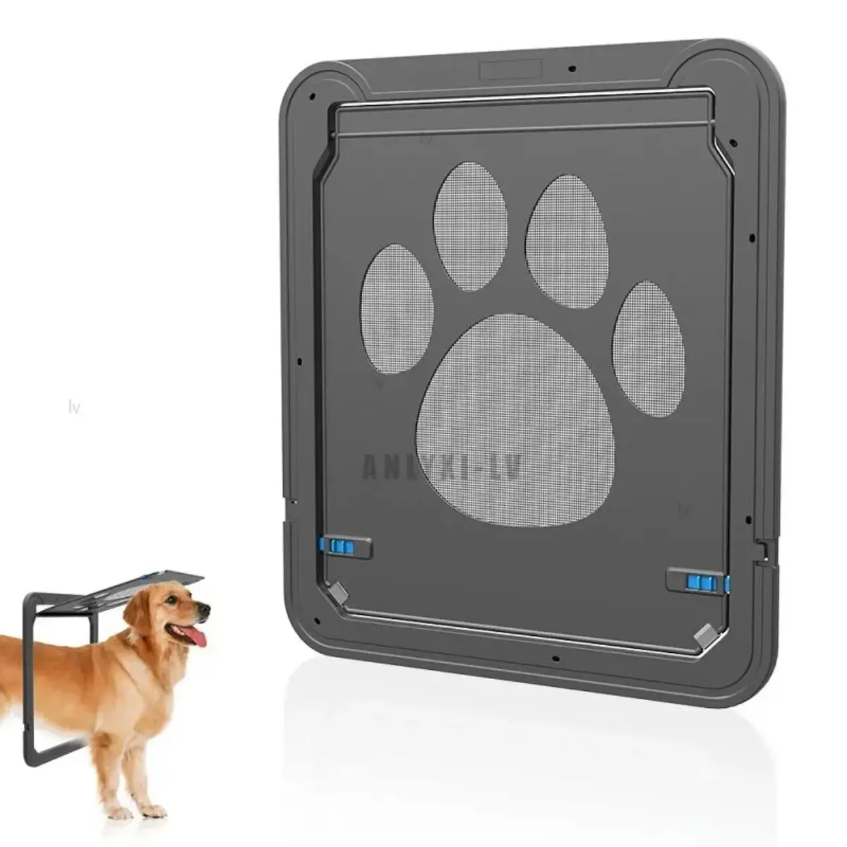 Easy Install Pet Door Safe Lockable Magnetic Screen Outdoor Dogs Cats Fashion Window Gate House Enter Freely