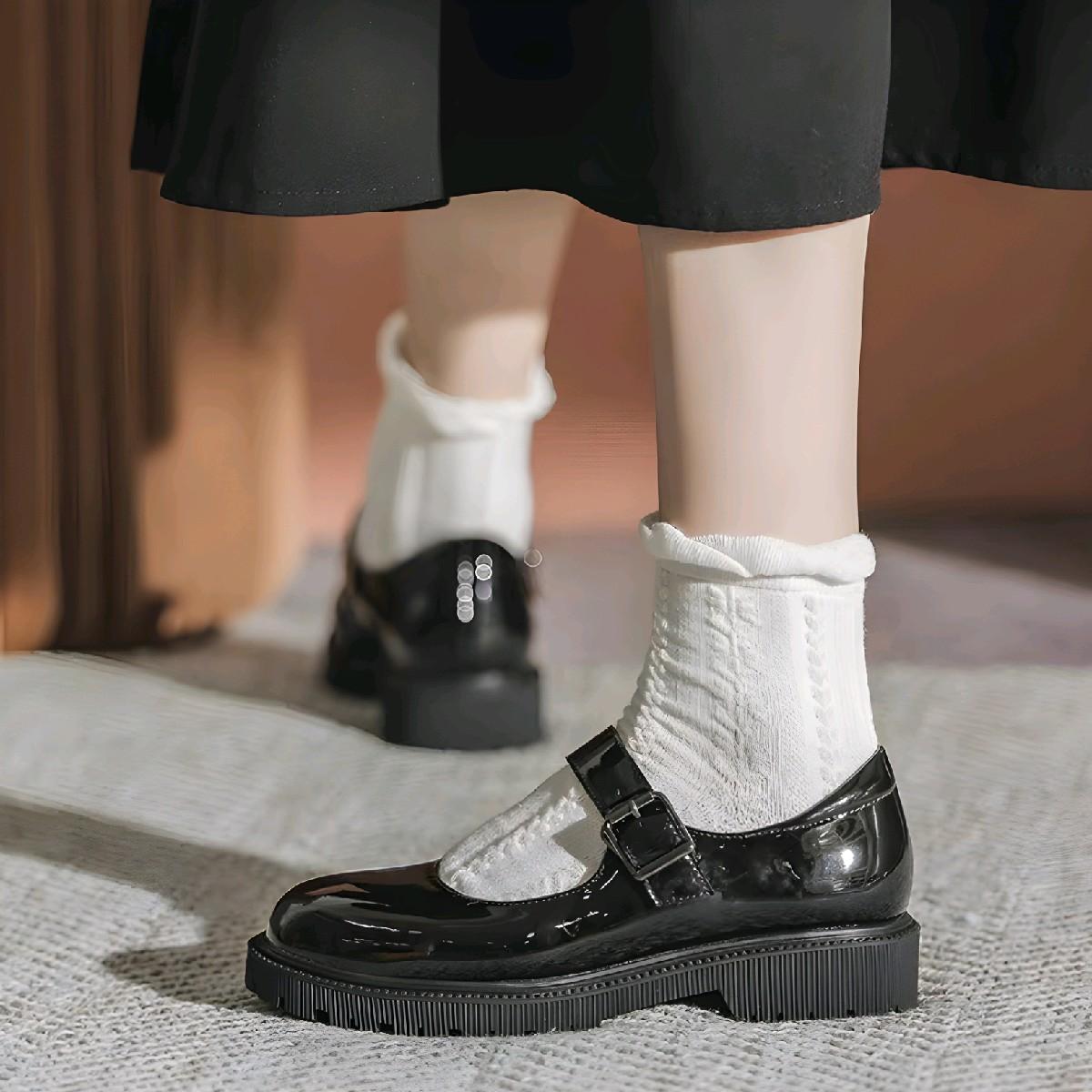 Sepatu Sekolah Livy Docmart Wanita Hitam Hak datar Terbaru Fashion Korea Flat Oxford Kulit Kasual Remaja Perempuan Viral Kekinian Bisa Cod Kerja Shoes Cewek