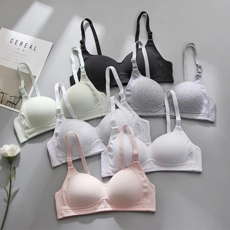 [TĂNG 1SIZE]Sét áo nữ sinh cottonNS2 không gọng Bra đệm mỏng ép liền mềm mát thấm hút mồ hôi dễ mặc-được chọn màu