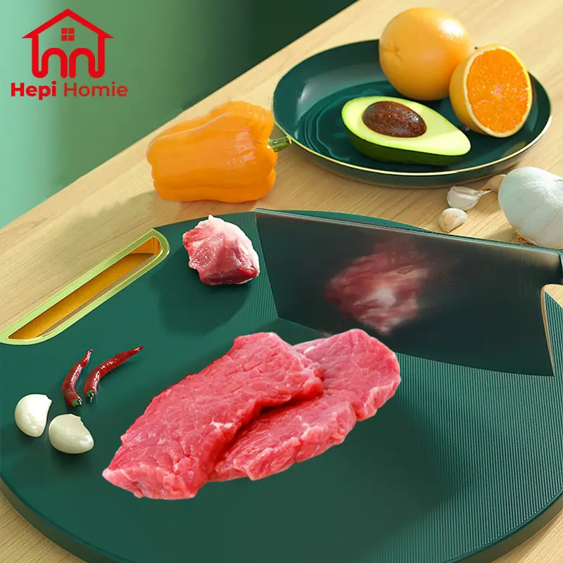 [HH] TALENAN BULAT PE 2IN1 & PARUTAN ANTI JAMUR ANTI SLIP / CUTTING BOARD PREMIUM