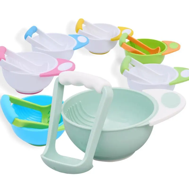 Baby Food Grinding Bowl Set Feeding Bowl Fruit Press Machine Safety Processor Mills Tools