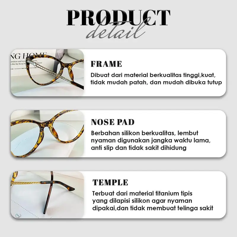 【Free Box & Lap】Kacamata Photocromic Anti Radiasi/ kacamata Minus Wanita Pria Cowok/ Elastik dan anti sinar Matahari Uv400 / Fotocromic Anti Sinar Kacamata Photochromic / glasses Optics Eyewear Myopia/ Kacamata minus Optik【COOLVISION】【COD】【G531】 6