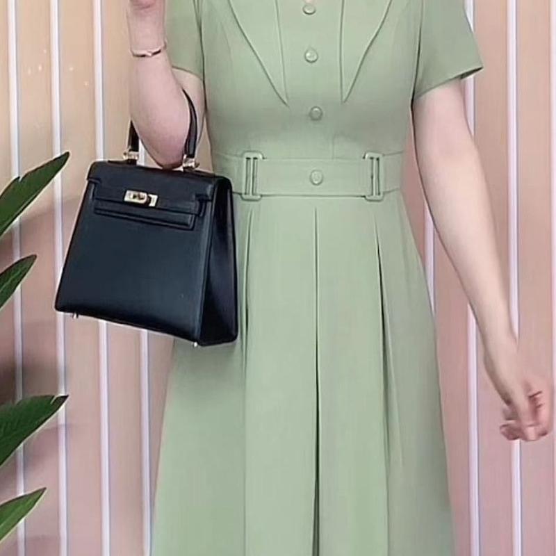 Váy Nữ Chất Lượng Cao, ngắn Tay, Thời Trang Mới, Thích Hợp Cho Mùa Hè 2024, Vừa Vặn Mỏng, Vòng Bụng, Thích Hợp Cho Mẹ 2