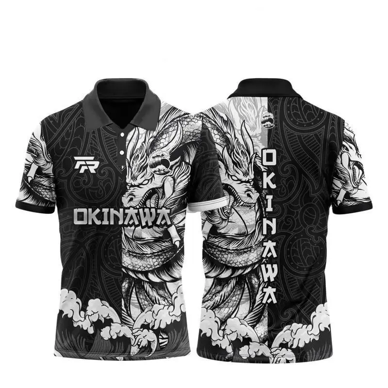 [Fast Shipping] Okinawa DRAGON Original Jersey Full Sublimation Premium Quality Unisex Malaysia Collar Jersi Lengan Pendek Viral Murah T-shirt Berkolar Lelaki Fashion Short Sleeve