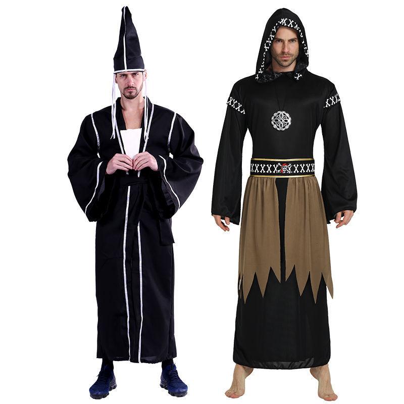 Người Đàn Ông Trưởng Thành Halloween, Chủ Đề Kinh Dị Người Giết Chóc, Ma Không Mặt, Zombie, Yêu Tinh Đạo Sĩ, Ma Quỷ, Quần Áo Lạm Dội Màu Đen Và Trắng, Phong Cách 3