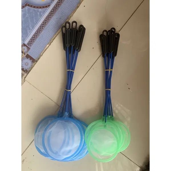 Vợt tròn vớt bobo artemia cán nhựa dày 7cm 10cm 12cm