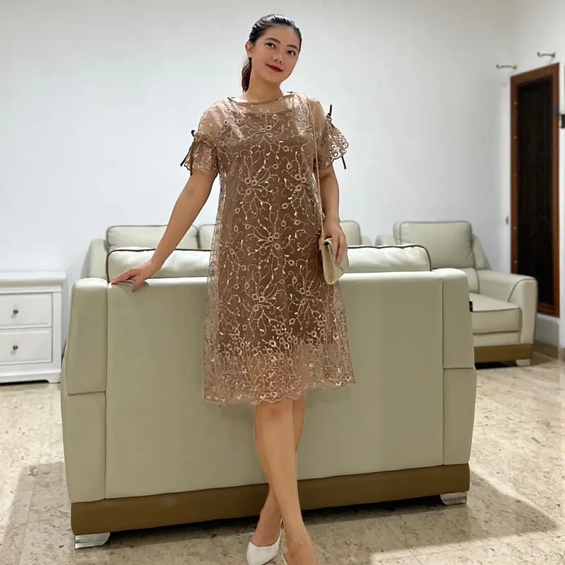 Dress W26 Korean Look Baju Pesta Elegant 3