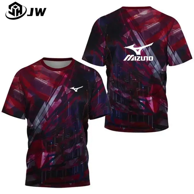 Áo Thun Mizuno, Thoải Mái Và Thoáng Khí, Hàng Mới Về Bán Chạy, Có Tên Và Số Tùy Chỉnh, Cổ Tròn, ngắn Tay Top Nam