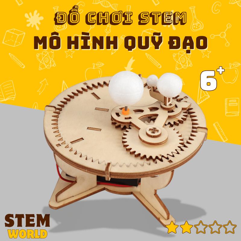 Đồ chơi STEM Mô hình Thiên văn Mặt Trời Trái Đất Mặt Trăng đồ chơi lắp ráp thủ công DIY bằng gỗ chất liệu an toàn cho trẻ thí nghiệm khoa học STEM Toy