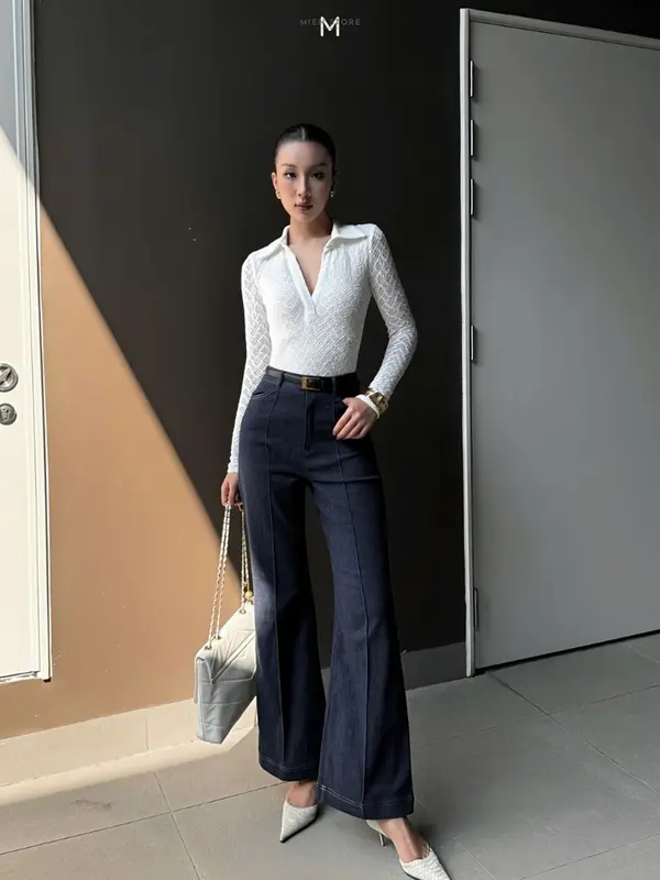 MIEN STORE Quần Jeans nữ ống suông loe công sở Lisa Women 1 Pants 0