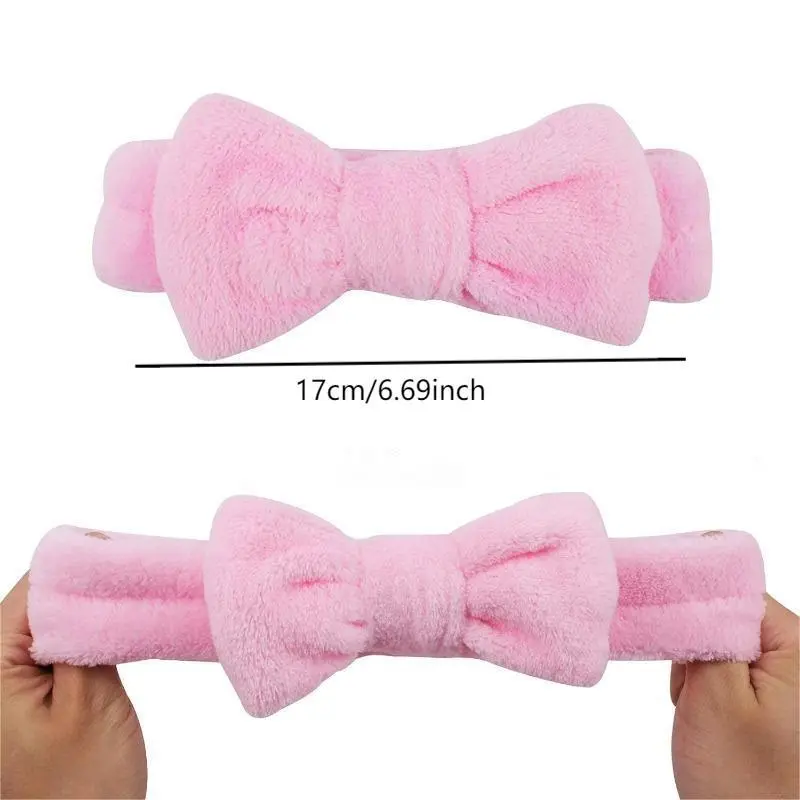 Bowknot Design Hair Band, Soft Comfortable Coral Fleece Hair Band, Elastic Headband for Women & Girls, Sports & Outdoor Clothing Accessories 1