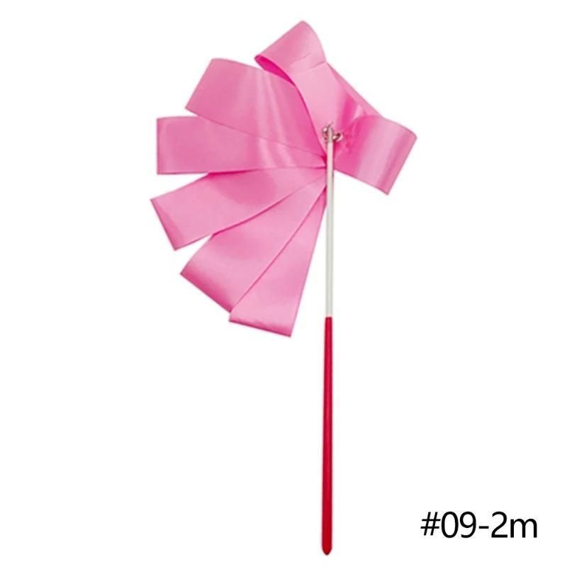 Product Introduction of 2M/4M Colorful Gym Ribbons Dance Ribbon Rhythmic Art Gymnastic Ballet Streamer Twirling Rod Stick For GYM Training Professional 40