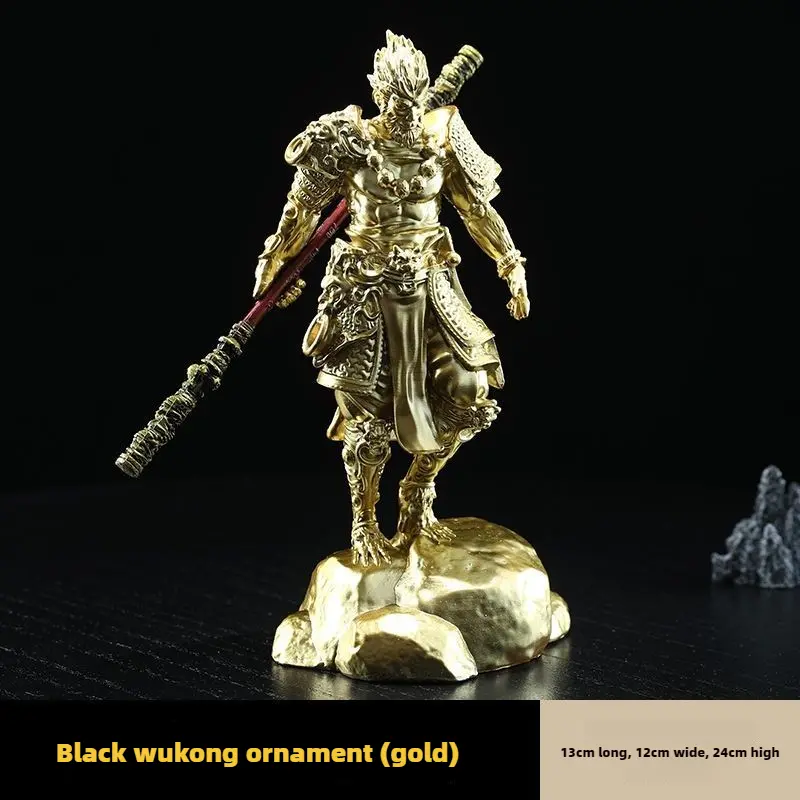 1PCS black mythical Wukong resin ornament, Sun Wukong Qitian Dasheng craft gift, suitable for car living room bedroom