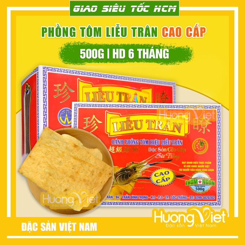 Bánh phồng tôm Liễu Trân Cao Cấp, đặc sản Sóc Trăng, bánh phồng tôm Sóc Trăng gia truyền