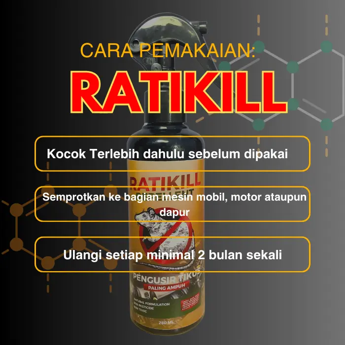 Ratikill Pengusir Tikus Untuk Rumah, Gedung & Mobil Ramah Lingkungan Aman Untuk Hewan Peliharaan Tanpa Bahan Berbahaya 5