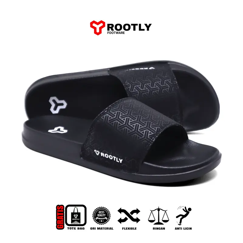 Rootly - Sandal Pria Motif Crew Terbaru Masakini Anti Slipper 1