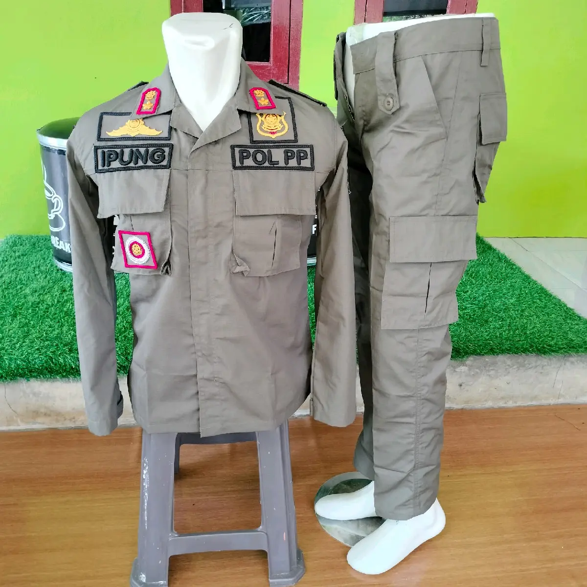 seragam pdl polPP lengkap Polos Baju Celana Pria dan wanita