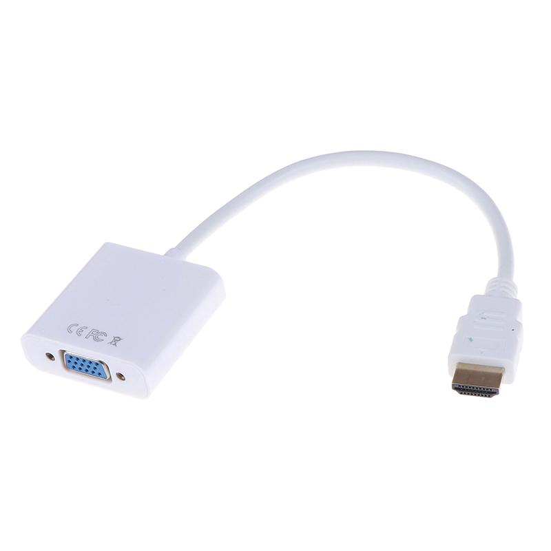 Product Introduction of 1Pcs HDMI to VGA converter adapter HD 1080P White 18