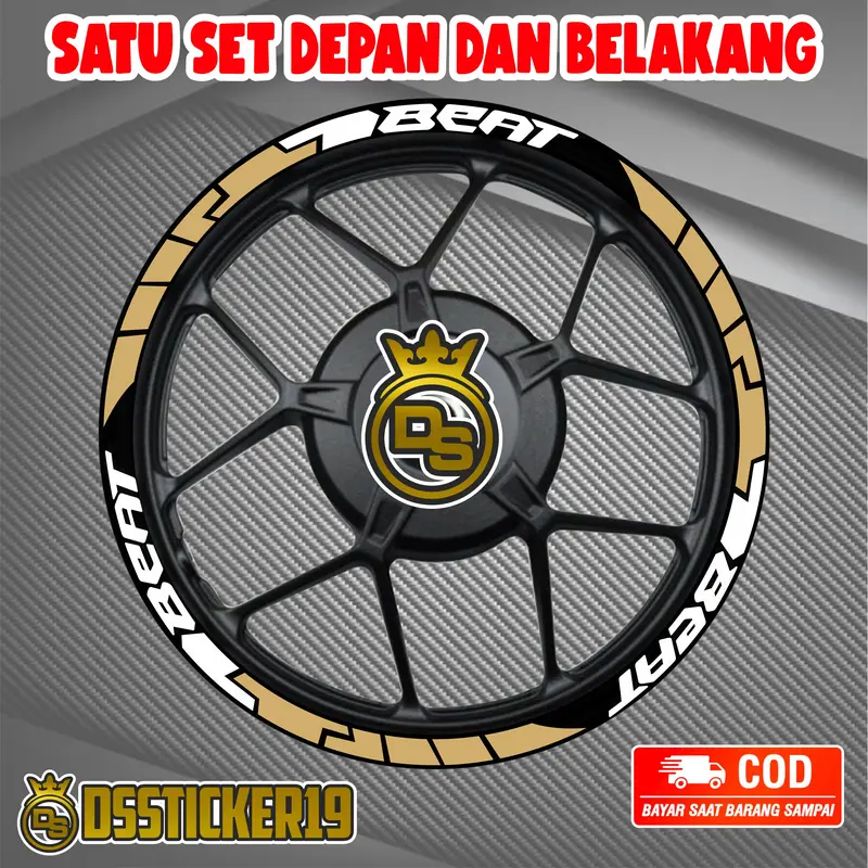 STIKER VELEG HONDA BEAT BARU DAN LAMA STICKER CUTTING LIS VELG BEAT Motorcycle 3