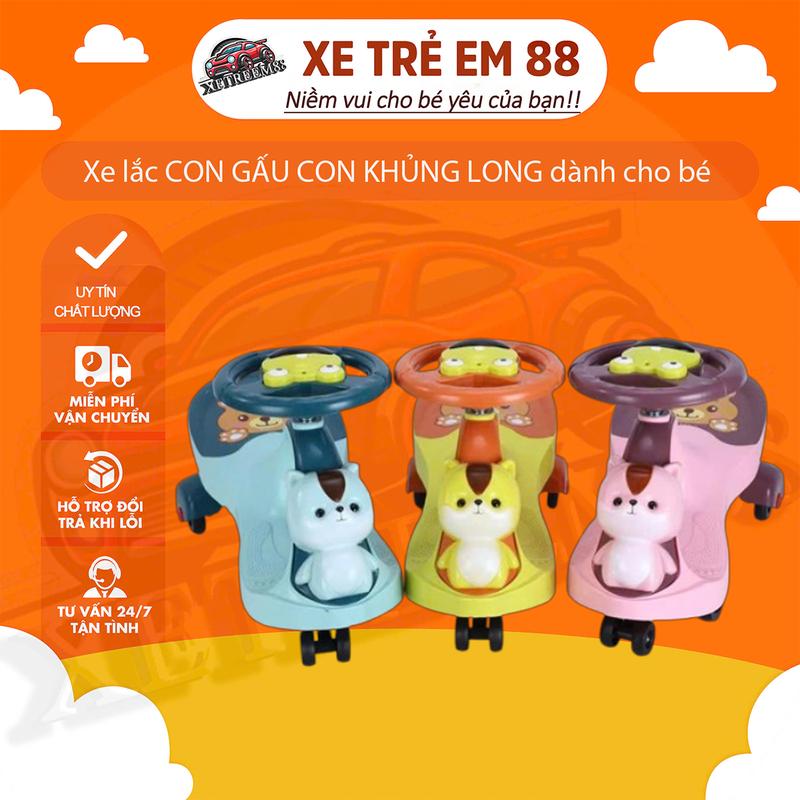 Xe lắc CON GẤU CON KHỦNG LONG dành cho bé đủ màu mã Đồ Chơi