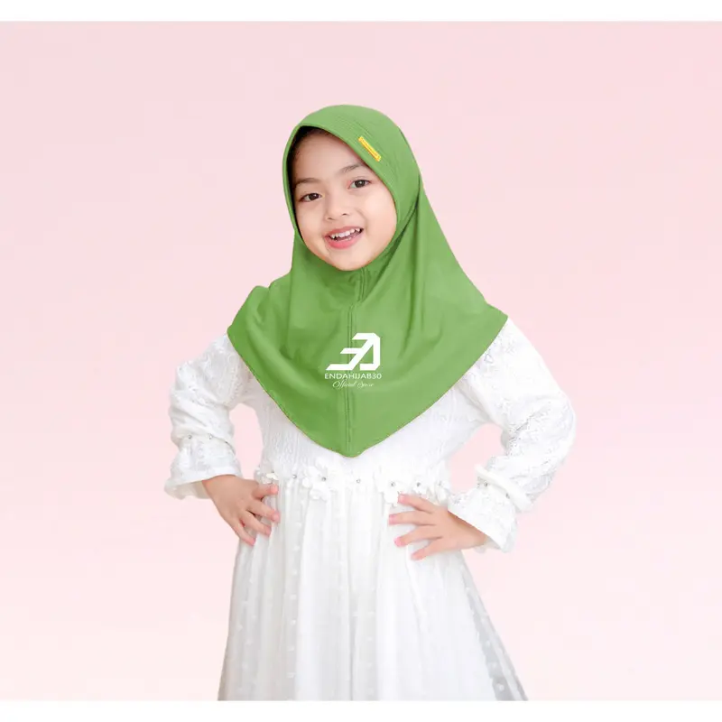 Edahijab Model Sport Anak 3-12 Tahun Paud Tk Sd Smp Hijab Muslim Instan Polos Kerudung Harian Cokelat Hitam Muslim Sekolah 8