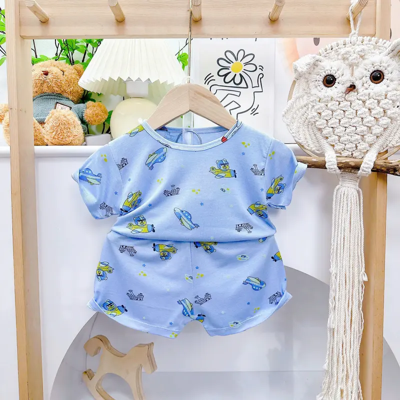 Combo 5 Bộ Cộc Thun Lạnh Nhiều Họa Tiết Thoáng Mát, Mỏng Nhẹ, Không Mỏng Lộ ( Tặng Gấu Bông ) 7
