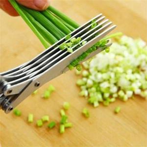Tijeras de Cocina de Acero Inoxidable Multicapa, 1 Unidad Cortador Multifuncional de Cebolla para Cocina, Gadgets de Cocina para Comedor en Casa y Barbacoa