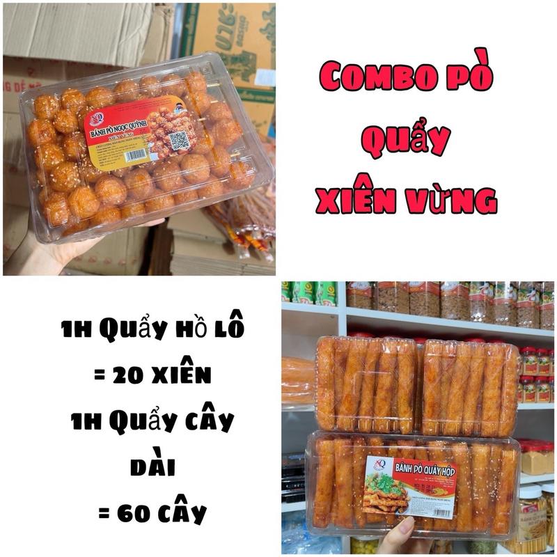 [Pò quẩy tuổi thơ ] Combo 2 hộp bánh pò quẩy mè vừng Ngọc quỳnh tuổi thơ 320gr Ăn Vặt Food